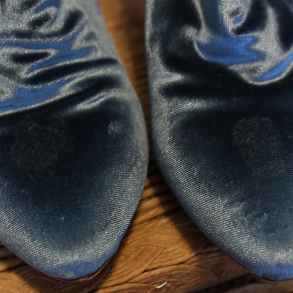 Blue velvet boots - Picture 5 of 7